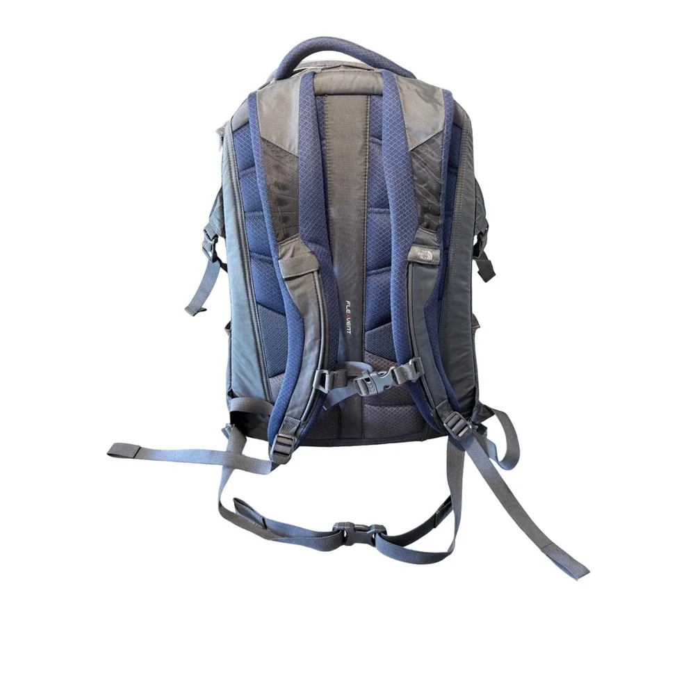 The North Face Big Shot Backpack Navy Blue Charcoal FlexVent Hiking Laptop Bag